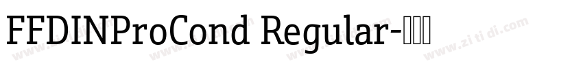 FFDINProCond Regular字体转换